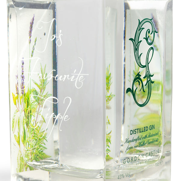 Gordon Castle Scotland Engraved Gin